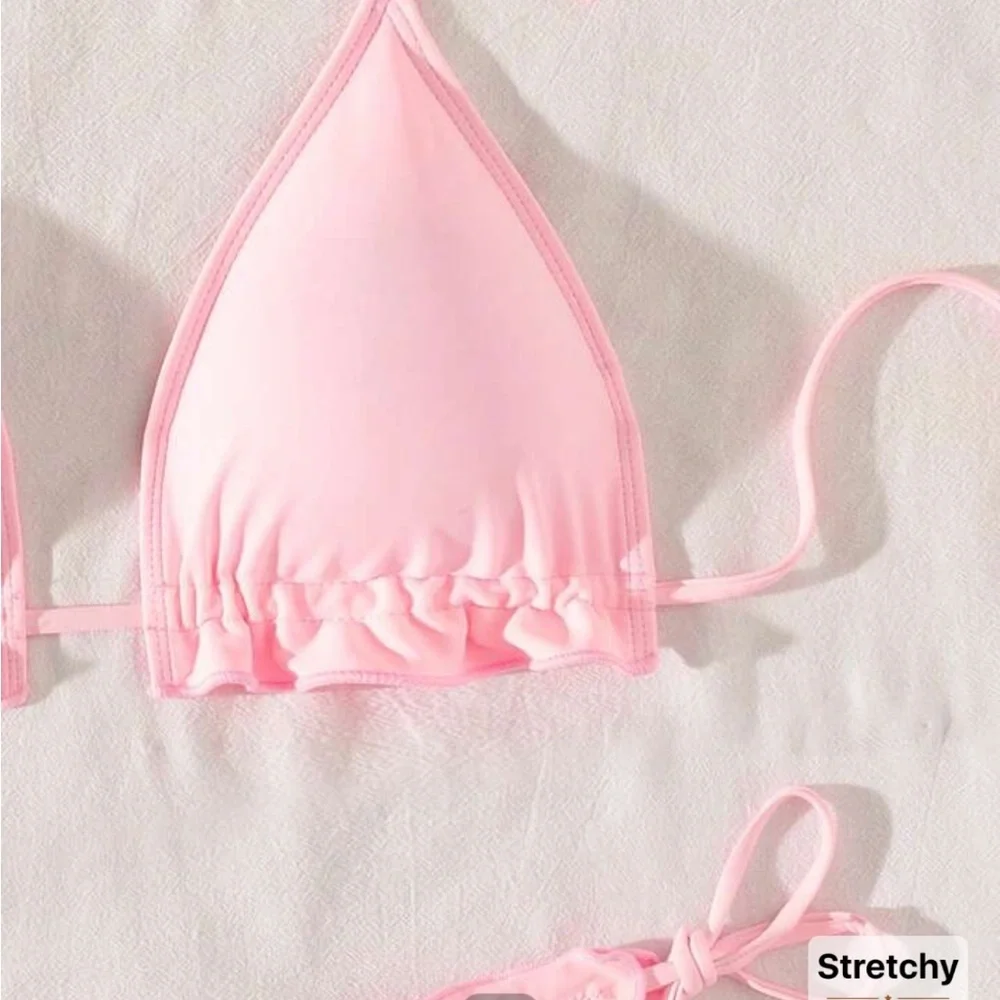 Pink Ruffled Bikini Set - Picture 4 of 5